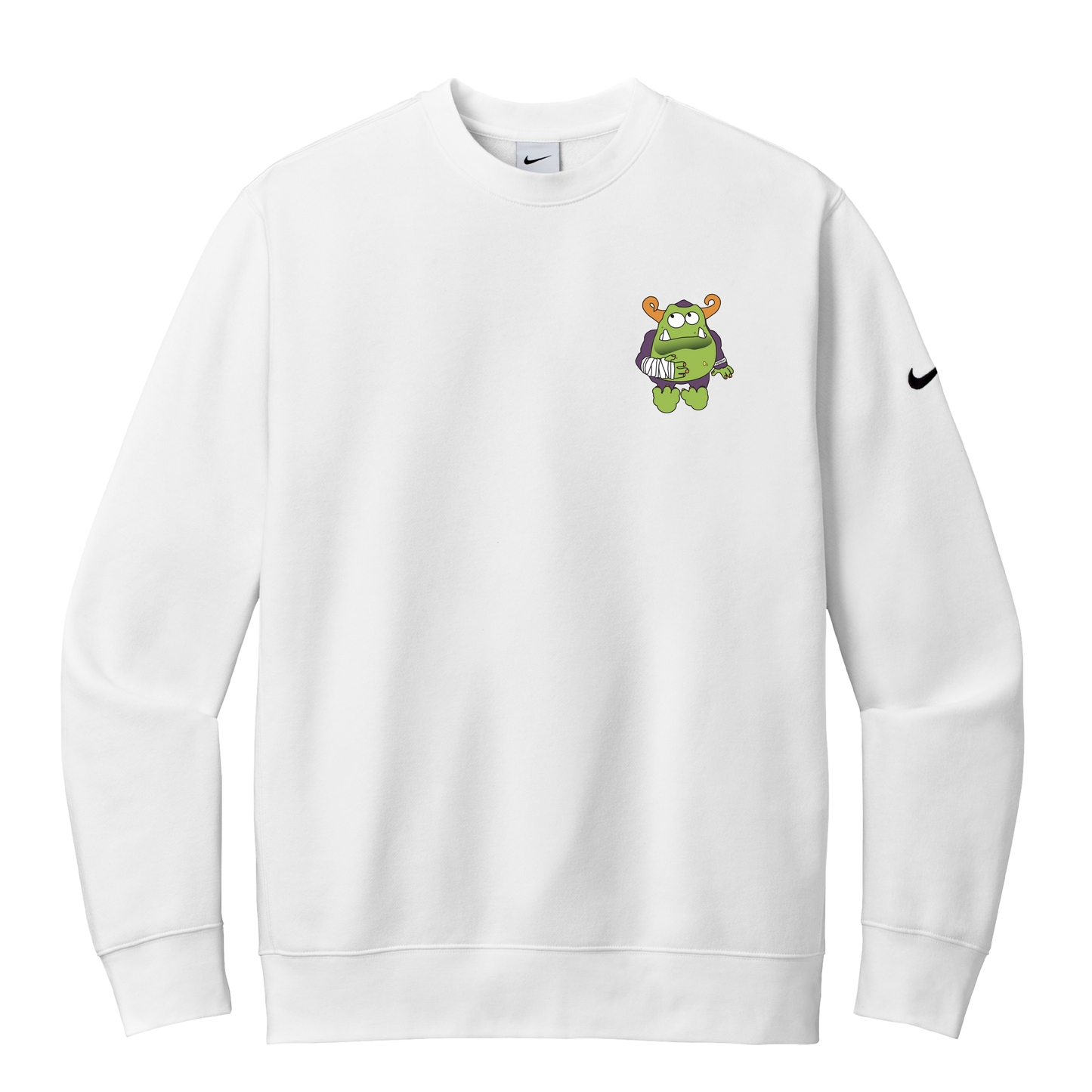 Nike Club Fleece Sleeve Swoosh Crew