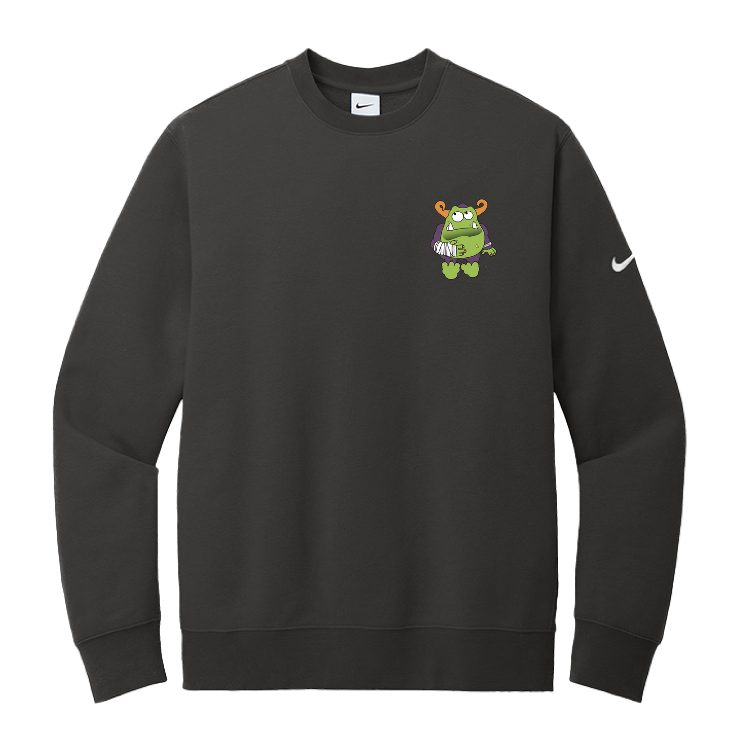 Nike Club Fleece Sleeve Swoosh Crew